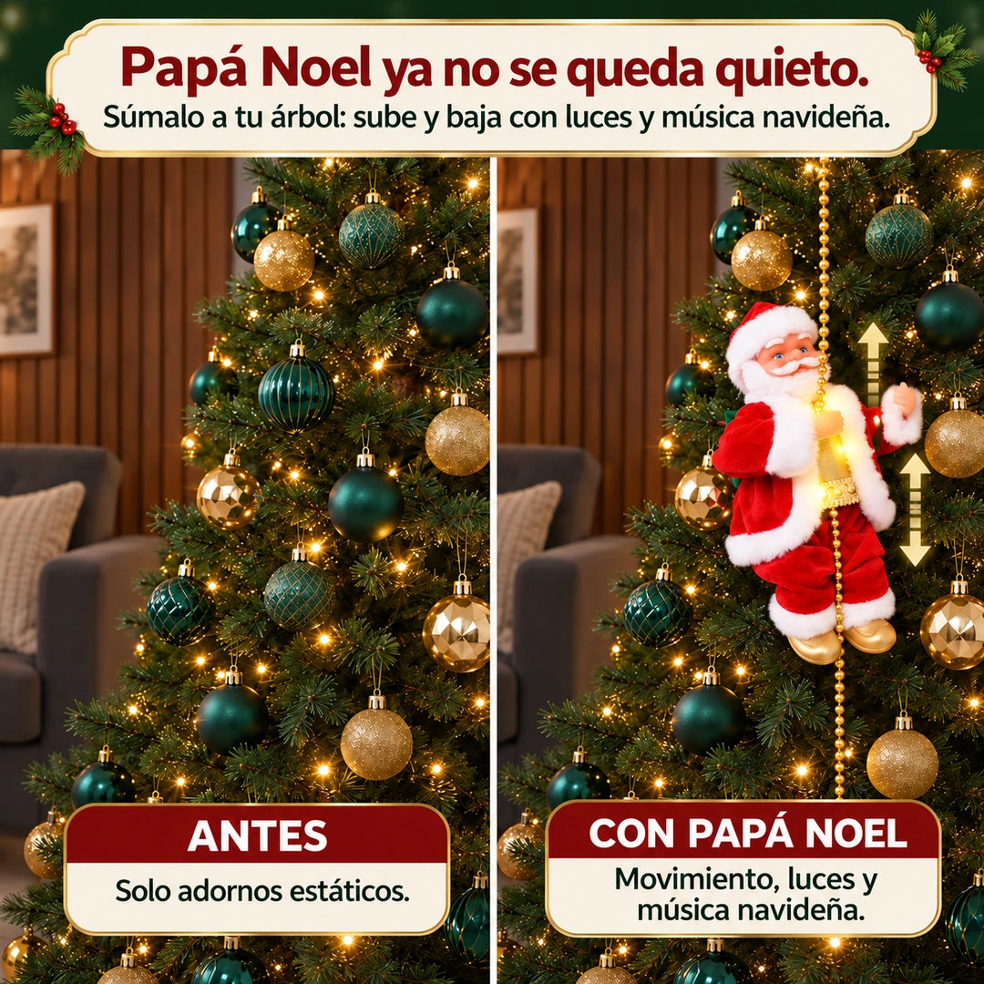 Papá Noel Escalador LED