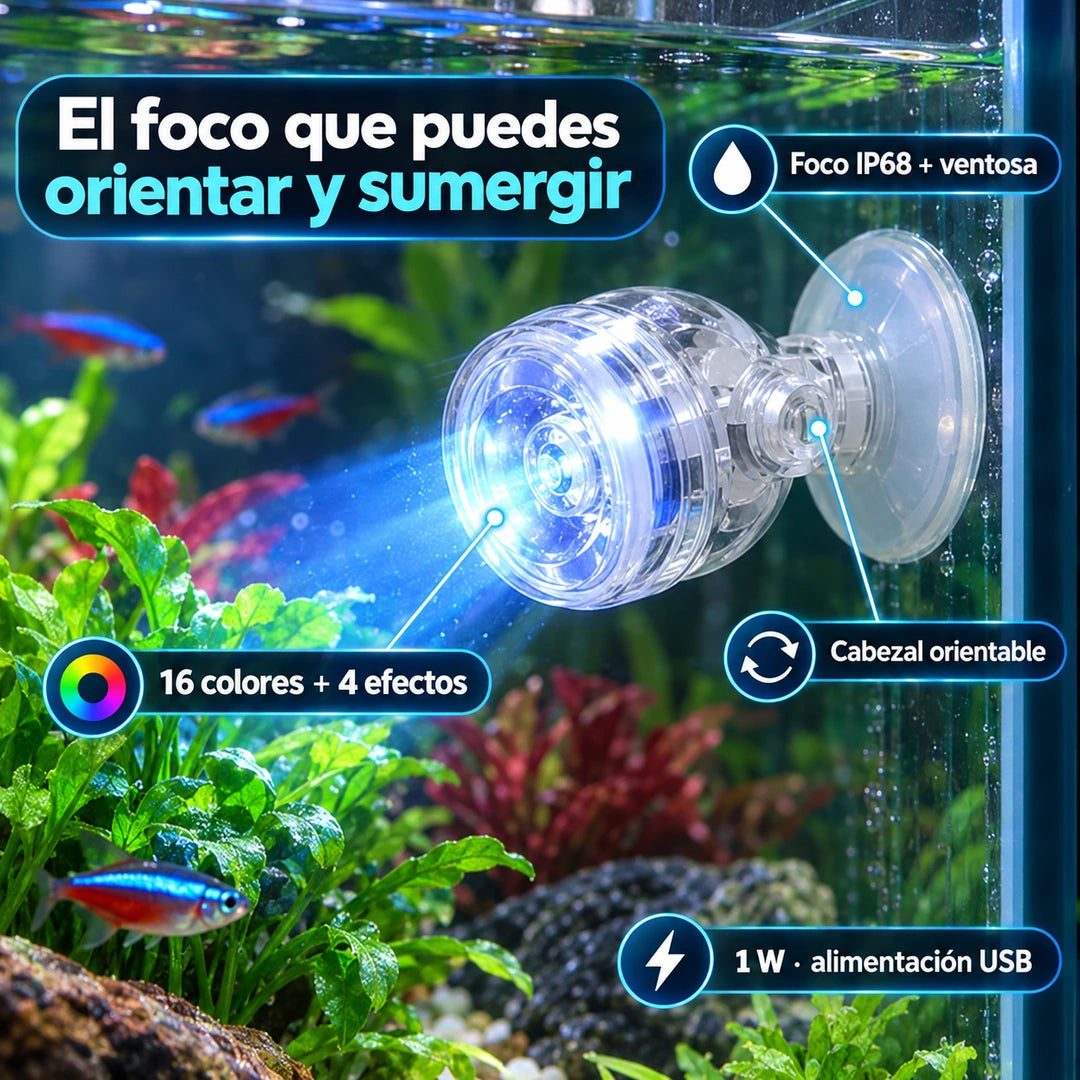 AquaLuz RGB — Foco LED Sumergible