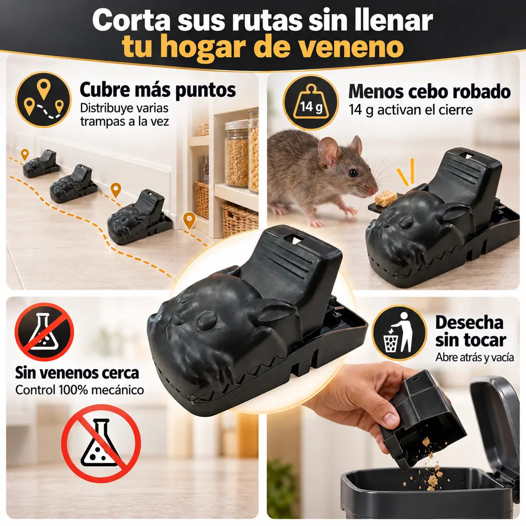 AtrapaRatas | Trampa Mecánica para Roedores