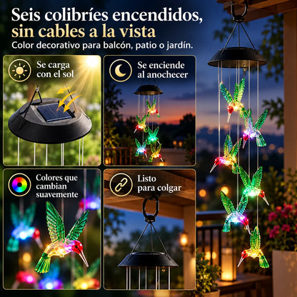 Carillón Solar Colibrí RGB