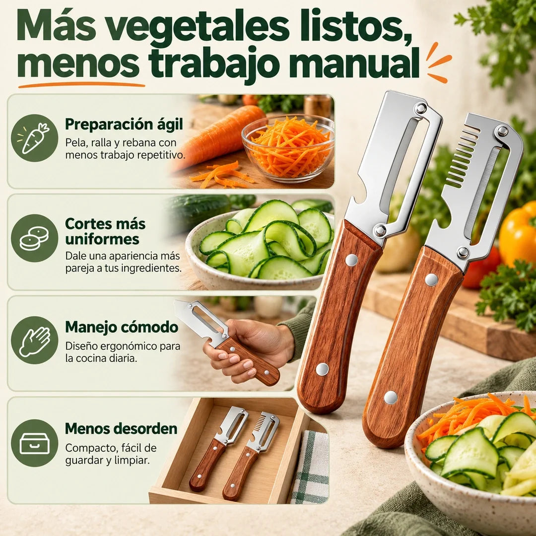 CortaFácil Dúo – Pelador Rayador Multiuso