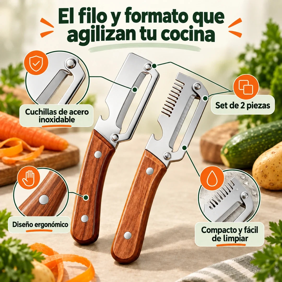 CortaFácil Dúo – Pelador Rayador Multiuso
