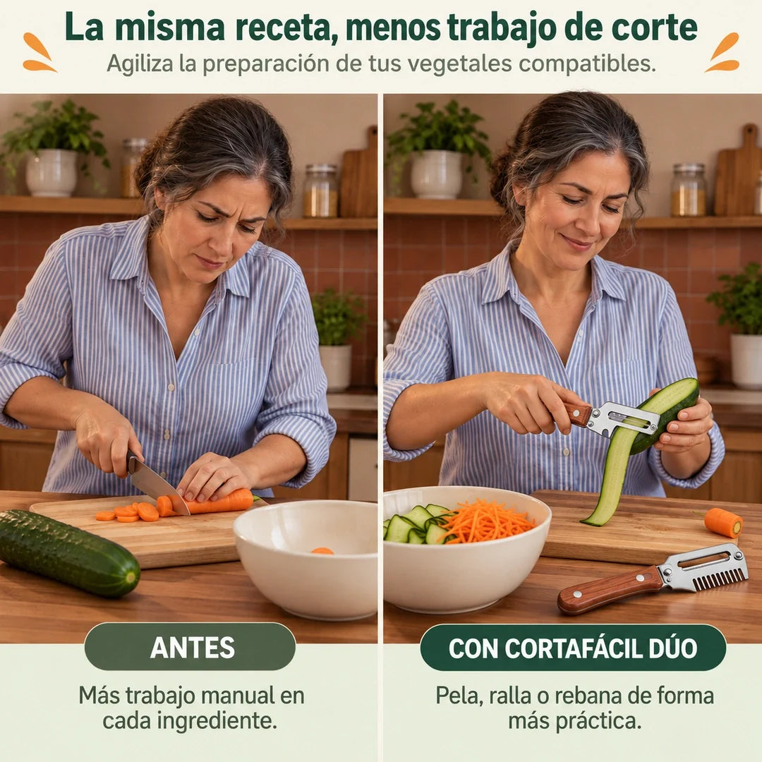 CortaFácil Dúo – Pelador Rayador Multiuso