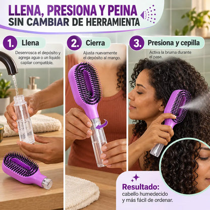 HidroMist 2 en 1 – Cepillo con Rociador