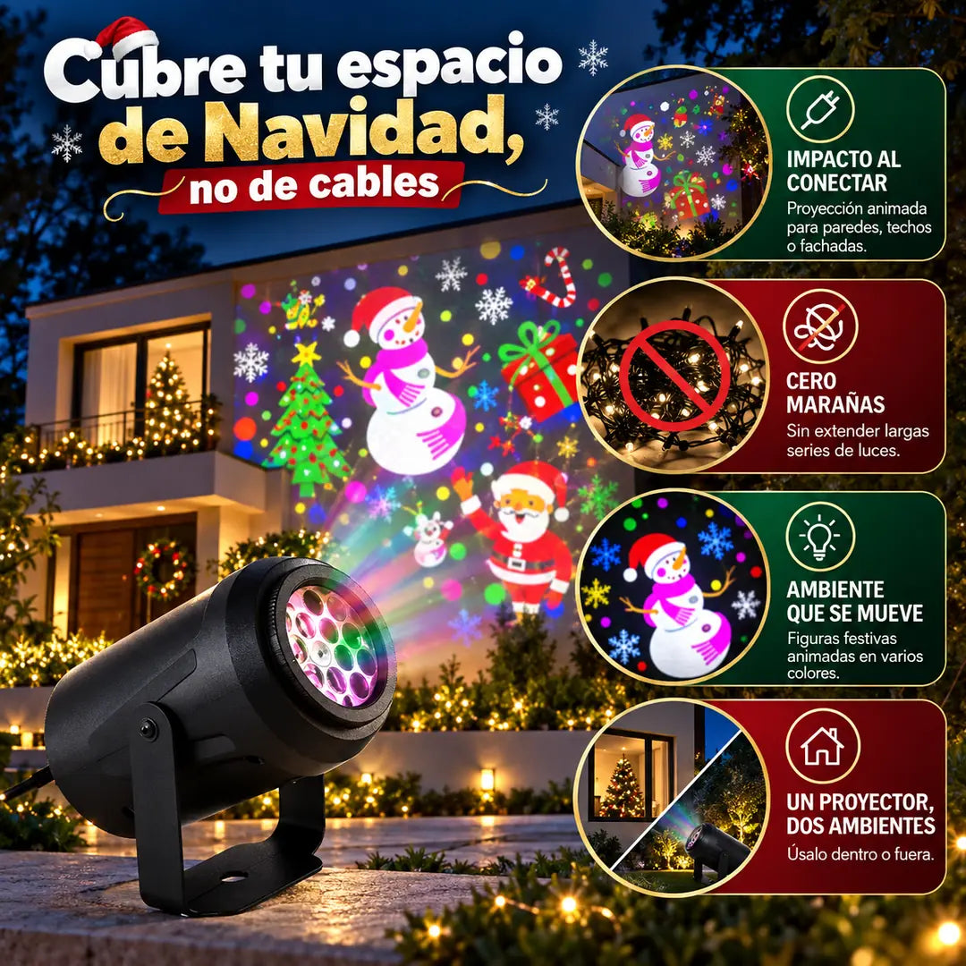 LumiNavidad Proyector LED Animado