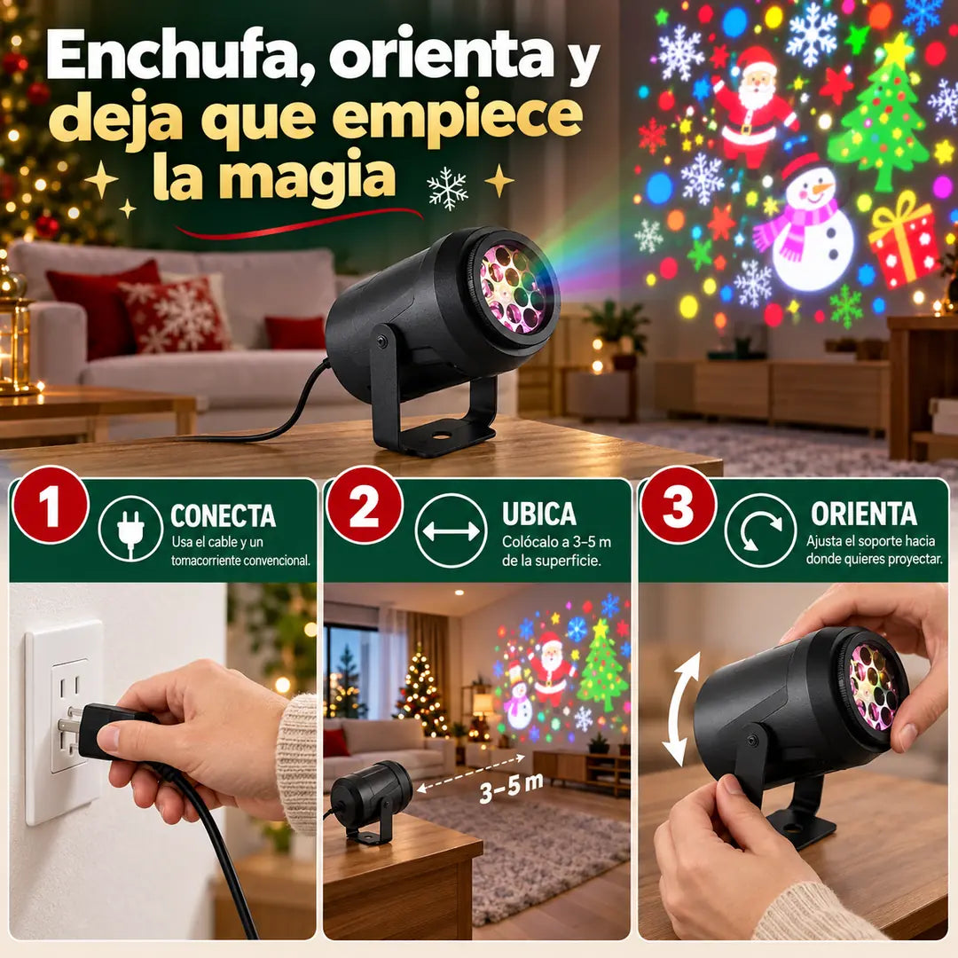 LumiNavidad Proyector LED Animado