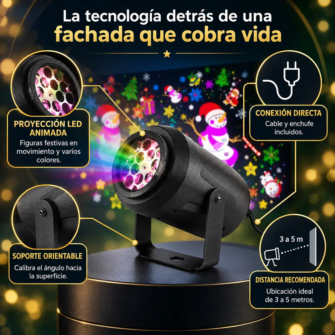 LumiNavidad Proyector LED Animado