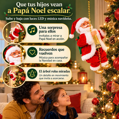 Papá Noel Escalador LED