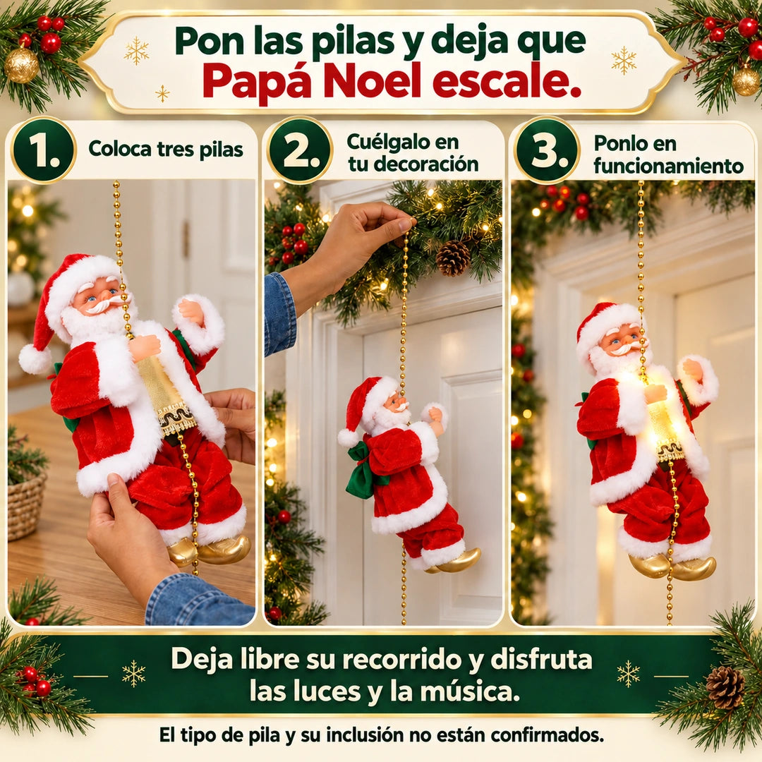 Papá Noel Escalador LED