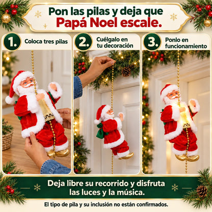 Papá Noel Escalador LED
