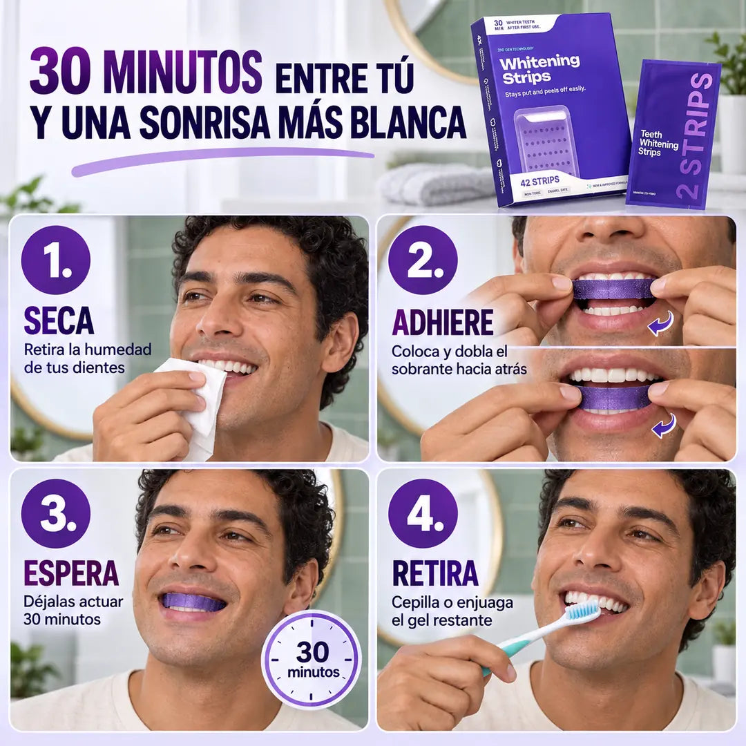PurpleSmile Tiras Blanqueadoras